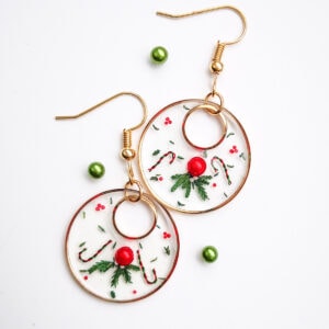 christmas ornament earrings